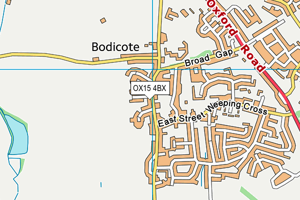 OX15 4BX map - OS VectorMap District (Ordnance Survey)