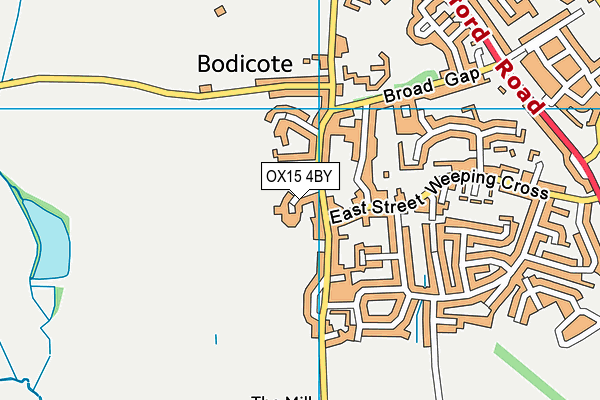 OX15 4BY map - OS VectorMap District (Ordnance Survey)