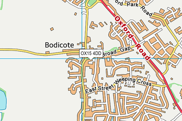 OX15 4DD map - OS VectorMap District (Ordnance Survey)