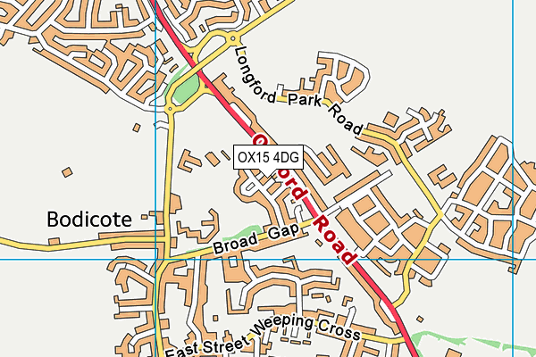 OX15 4DG map - OS VectorMap District (Ordnance Survey)