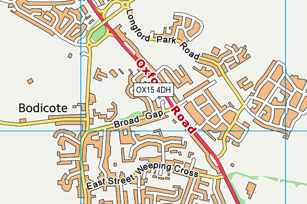 OX15 4DH map - OS VectorMap District (Ordnance Survey)