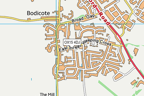 OX15 4DJ map - OS VectorMap District (Ordnance Survey)