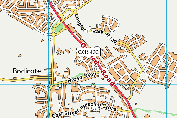 OX15 4DQ map - OS VectorMap District (Ordnance Survey)