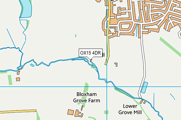 OX15 4DR map - OS VectorMap District (Ordnance Survey)