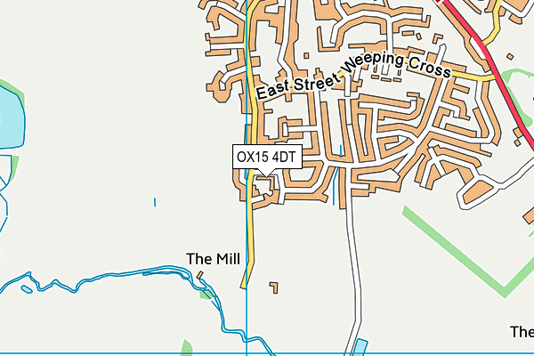 OX15 4DT map - OS VectorMap District (Ordnance Survey)