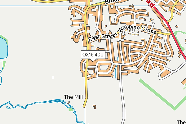 OX15 4DU map - OS VectorMap District (Ordnance Survey)