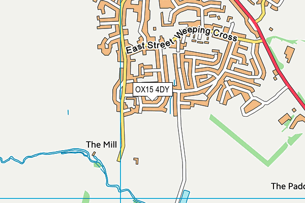 OX15 4DY map - OS VectorMap District (Ordnance Survey)