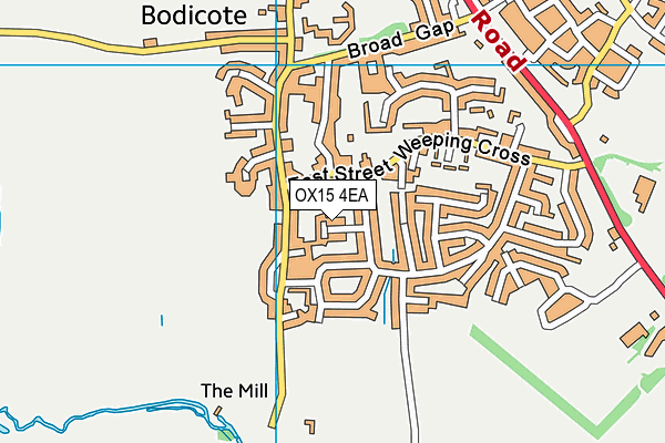 OX15 4EA map - OS VectorMap District (Ordnance Survey)