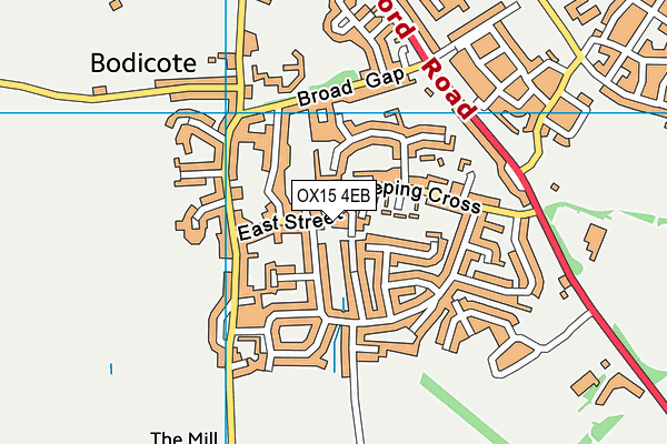 OX15 4EB map - OS VectorMap District (Ordnance Survey)