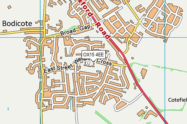 OX15 4EE map - OS VectorMap District (Ordnance Survey)