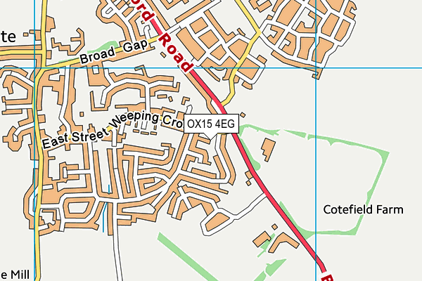 OX15 4EG map - OS VectorMap District (Ordnance Survey)