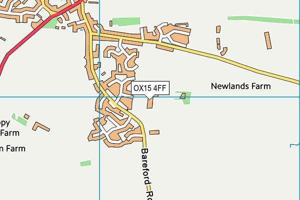OX15 4FF map - OS VectorMap District (Ordnance Survey)