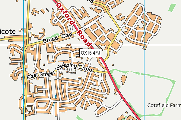 OX15 4FJ map - OS VectorMap District (Ordnance Survey)
