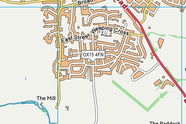 OX15 4FN map - OS VectorMap District (Ordnance Survey)