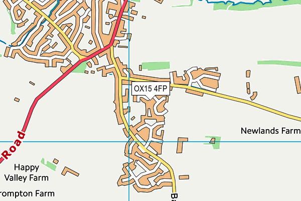 OX15 4FP map - OS VectorMap District (Ordnance Survey)