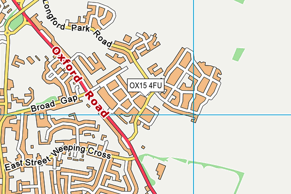 Longford Park Primary School map (OX15 4FU) - OS VectorMap District (Ordnance Survey)