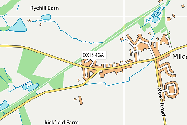 OX15 4GA map - OS VectorMap District (Ordnance Survey)