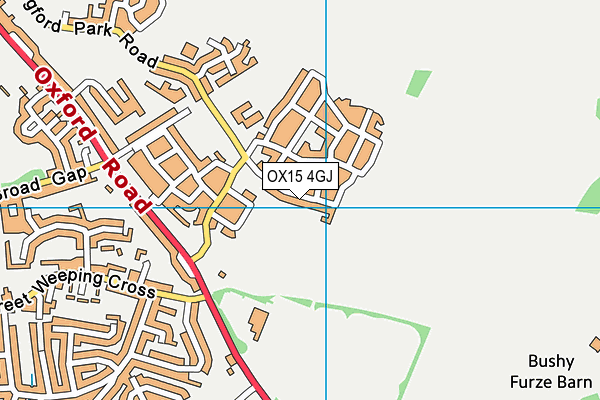 OX15 4GJ map - OS VectorMap District (Ordnance Survey)