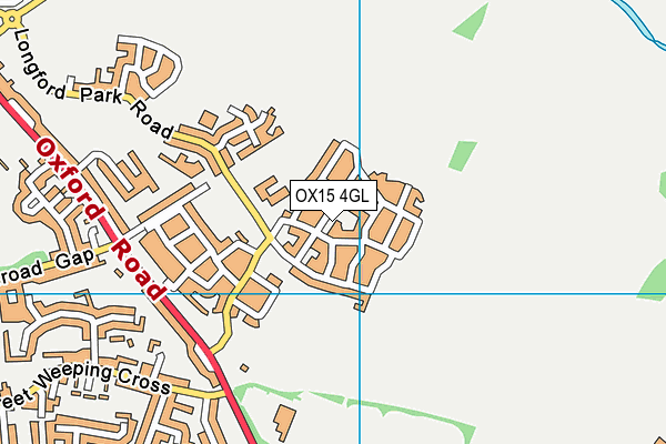 OX15 4GL map - OS VectorMap District (Ordnance Survey)