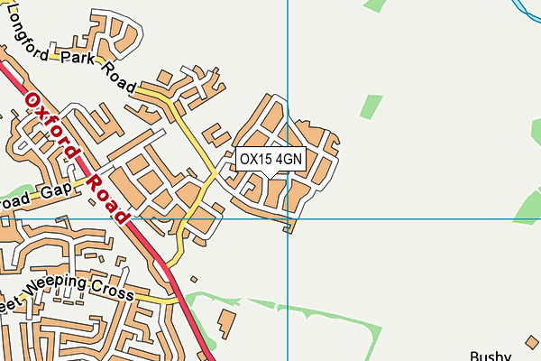 OX15 4GN map - OS VectorMap District (Ordnance Survey)