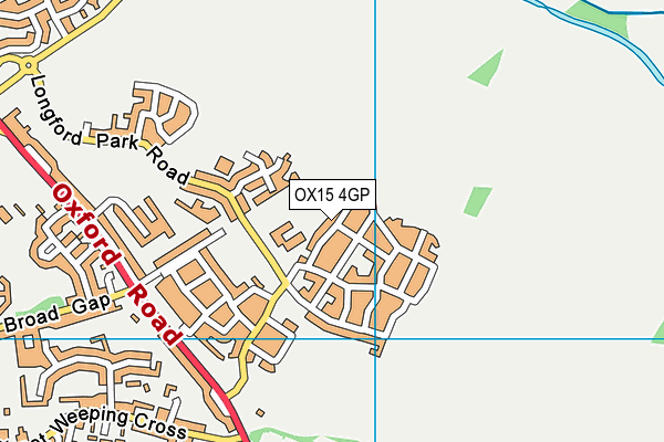 OX15 4GP map - OS VectorMap District (Ordnance Survey)