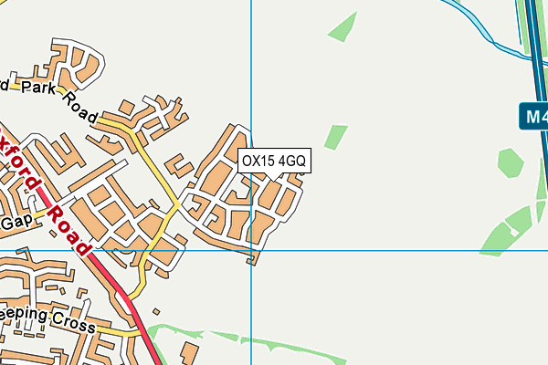 OX15 4GQ map - OS VectorMap District (Ordnance Survey)