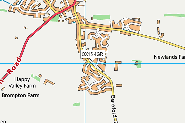 OX15 4GR map - OS VectorMap District (Ordnance Survey)