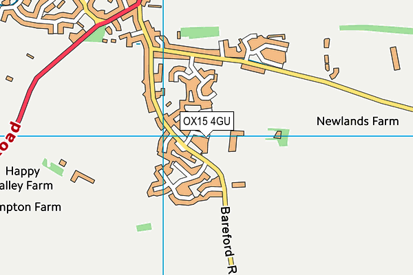 OX15 4GU map - OS VectorMap District (Ordnance Survey)