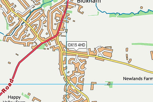 OX15 4HD map - OS VectorMap District (Ordnance Survey)