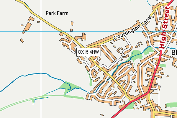 OX15 4HW map - OS VectorMap District (Ordnance Survey)