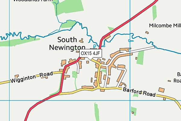 OX15 4JF map - OS VectorMap District (Ordnance Survey)