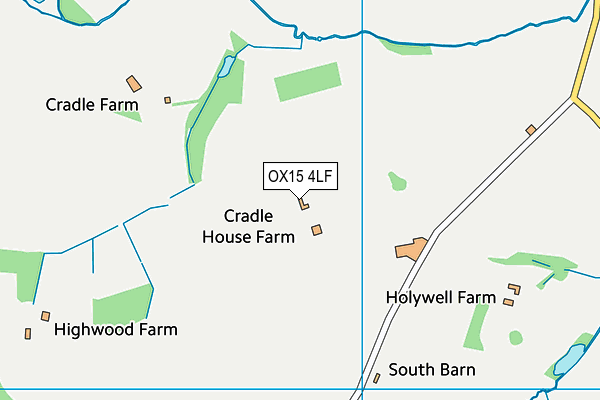 OX15 4LF map - OS VectorMap District (Ordnance Survey)