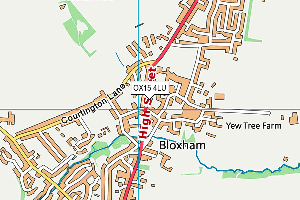 Bloxham Ex Servicemans Hall map (OX15 4LU) - OS VectorMap District (Ordnance Survey)