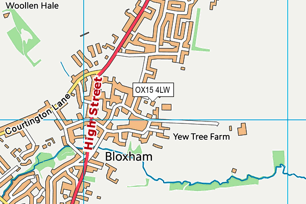 OX15 4LW map - OS VectorMap District (Ordnance Survey)