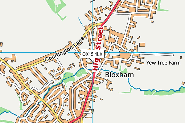 OX15 4LX map - OS VectorMap District (Ordnance Survey)