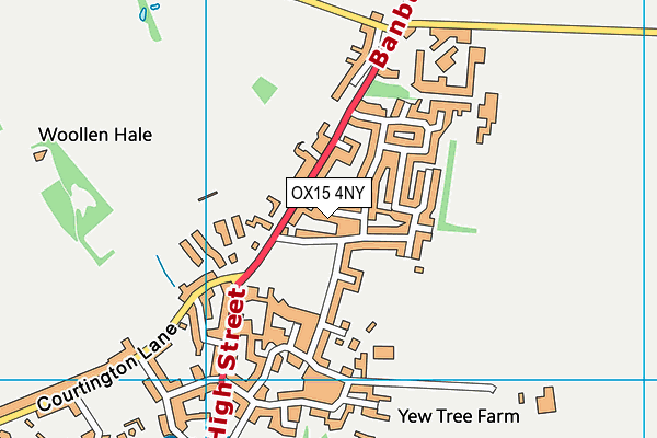 OX15 4NY map - OS VectorMap District (Ordnance Survey)