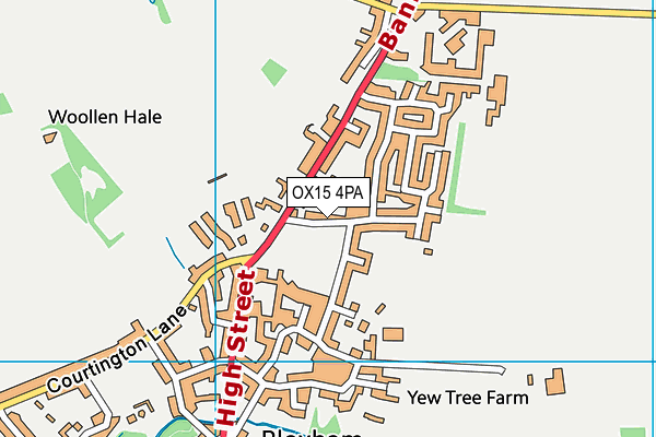 OX15 4PA map - OS VectorMap District (Ordnance Survey)