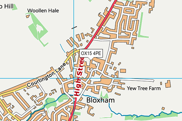Bloxham School map (OX15 4PE) - OS VectorMap District (Ordnance Survey)
