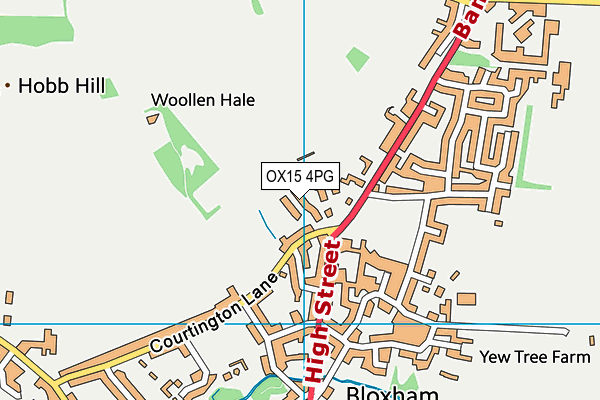 OX15 4PG map - OS VectorMap District (Ordnance Survey)