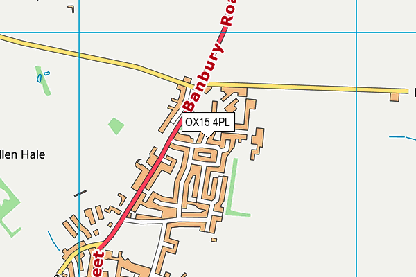 OX15 4PL map - OS VectorMap District (Ordnance Survey)