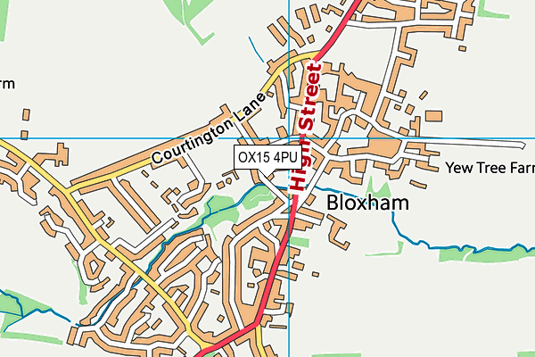 OX15 4PU map - OS VectorMap District (Ordnance Survey)