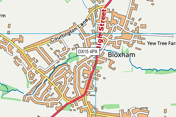 OX15 4PX map - OS VectorMap District (Ordnance Survey)