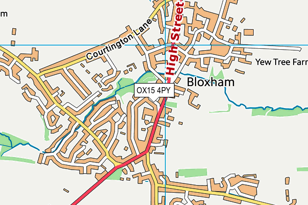 OX15 4PY map - OS VectorMap District (Ordnance Survey)