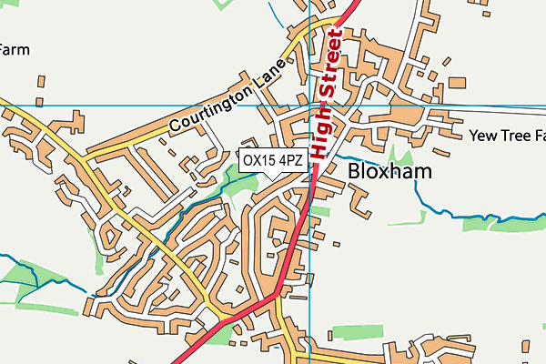 OX15 4PZ map - OS VectorMap District (Ordnance Survey)