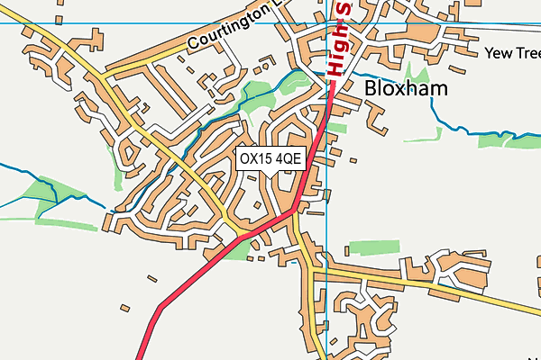 OX15 4QE map - OS VectorMap District (Ordnance Survey)