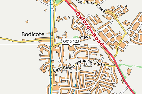 OX15 4QJ map - OS VectorMap District (Ordnance Survey)