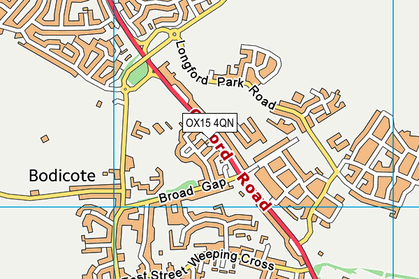 OX15 4QN map - OS VectorMap District (Ordnance Survey)
