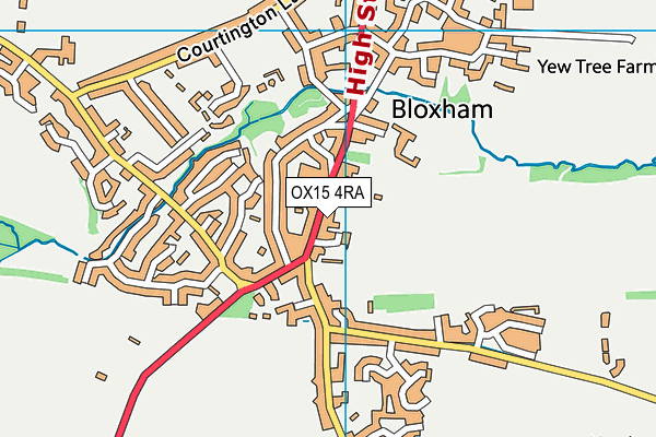 OX15 4RA map - OS VectorMap District (Ordnance Survey)