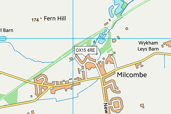 OX15 4RE map - OS VectorMap District (Ordnance Survey)