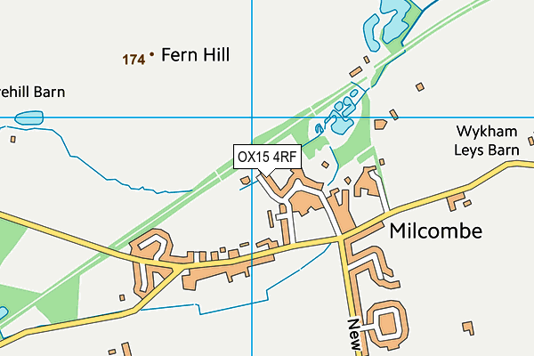 OX15 4RF map - OS VectorMap District (Ordnance Survey)